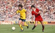 Alan Hansen (R) is Liverpool's best-ever defender